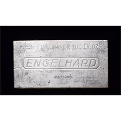 100 oz Engelhard silver bar, Left