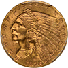 $2.50 Indian Quarter Eagles Button Left