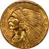 $2.50 Indian gold coins, MS65
