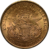 $20 Liberty, MS63 Reverse