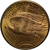 $20 Saint-Gaudens Gold Double Eagles Button Right