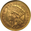 $3 Princess gold coins, MS65