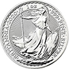 Britain Silver Britannias, BU Left