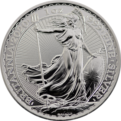 Britain Silver Britannias, BU Right
