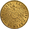Germany Gold 20 Marks, BU Reverse