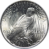 Peace Silver Dollar Button Right