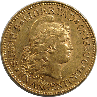Argentina Gold 5 Peso Coins American Exchange Argentina Gold 5 Peso Argentino Xf Au