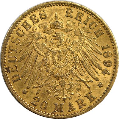 Germany Gold 20 Mark Coins American Exchange Item Details