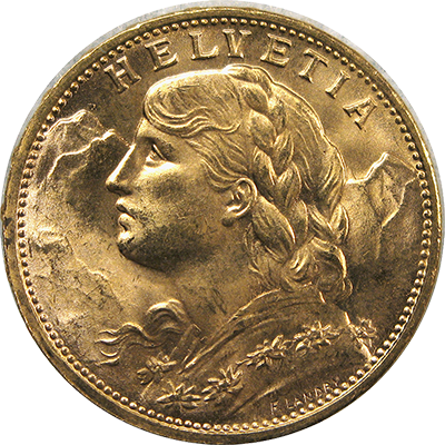 Swiss Gold 20 Francs American Exchange Switzerland Gold 20 Franc Bu