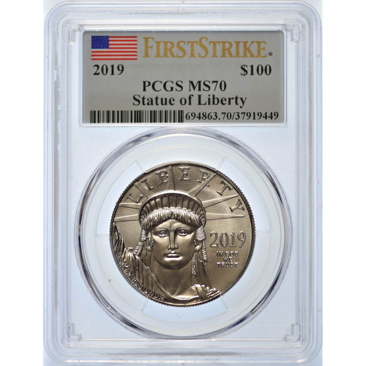 注目 1 oz Strike First MS70 PCGS - Eagles Platinum コレクション