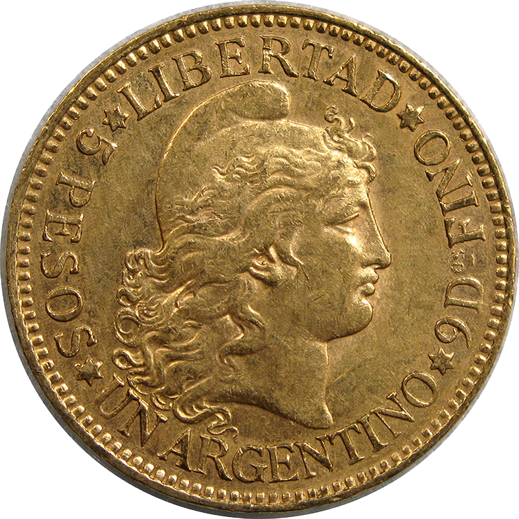 Argentina Gold 5 Peso Argentino