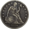 1870-CC Seated Liberty $1 PCGS F-15 (0015035075183)