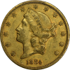 1884-CC Coronet Type 3 $20 PCGS AU-58 (0058039375016)