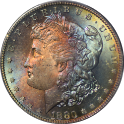$1 Morgan Dollars 1880-S MS-65 obverse
