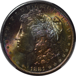$1 Morgan Dollars 1881-S MS-67+ obverse