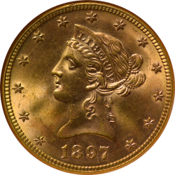 $10 Liberty Coronet Motto 1897 MS-65 NGC