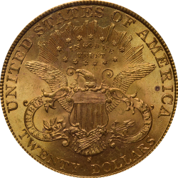 $20 Liberty Type 3 1898-S MS-64 reverse