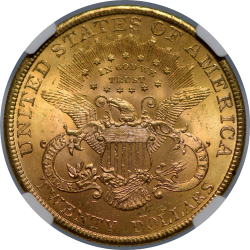 $20 Liberty Type 3 1900 MS-63 reverse