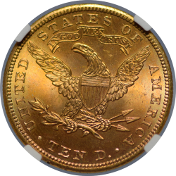 $10 Liberty Coronet Motto 1901 MS-66 reverse