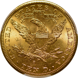 $10 Liberty Coronet Motto 1902-S MS-65 reverse