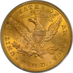 $10 Liberty Coronet Motto 1903 MS-64 reverse