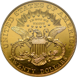 $20 Liberty Type 3 1907 PR-61 reverse