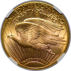 $20 Saint Motto 1910-D MS-65+ reverse