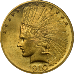 $10 Indian Motto 1910 MS-65 obverse