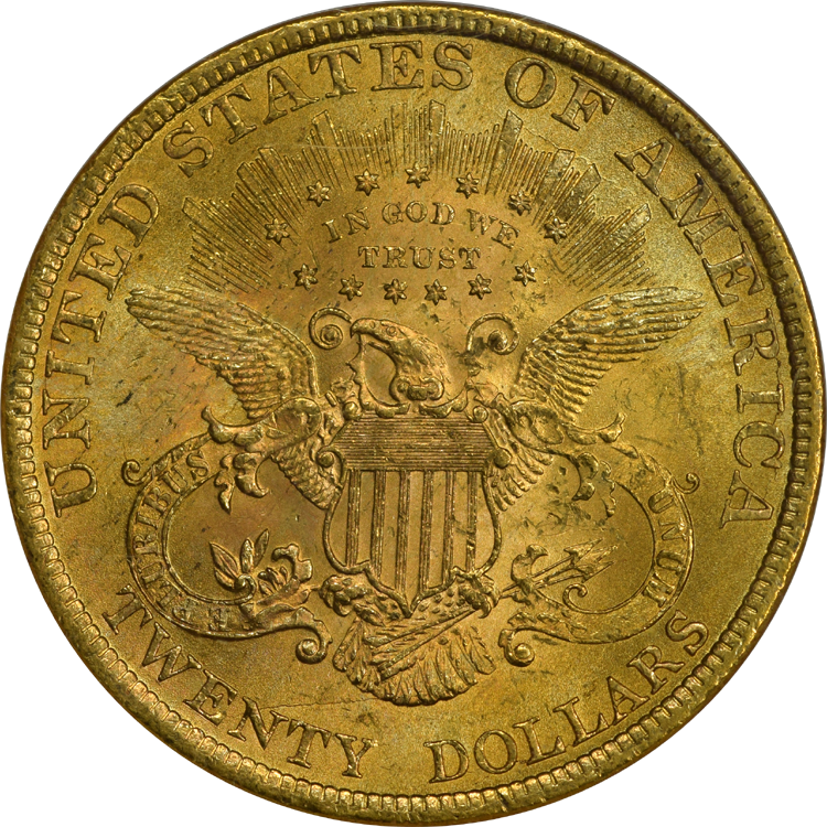 1899 Coronet Type 3 $20 NGC MS-64 (437216208) Rev.