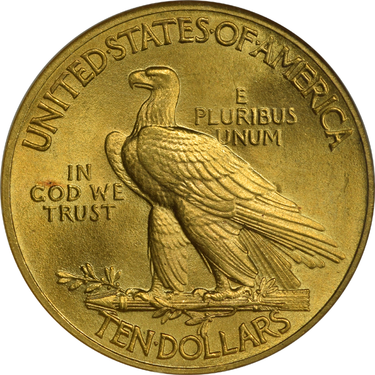 1910 Indian Motto $10 NGC MS-65 (51648198007) Rev.